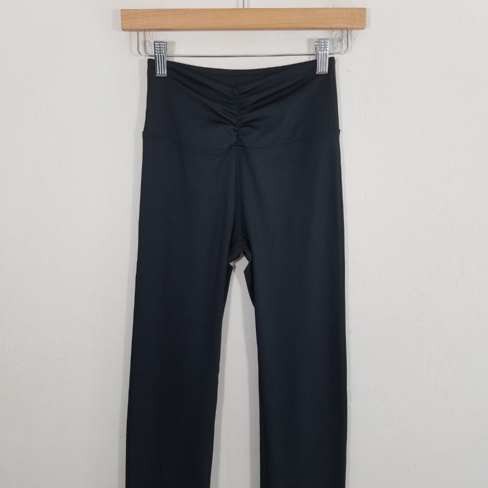 Zumba Fitness High Rise Slit Legs Logo Multicolor Legging Pants Black Size S - Picture 3 of 10